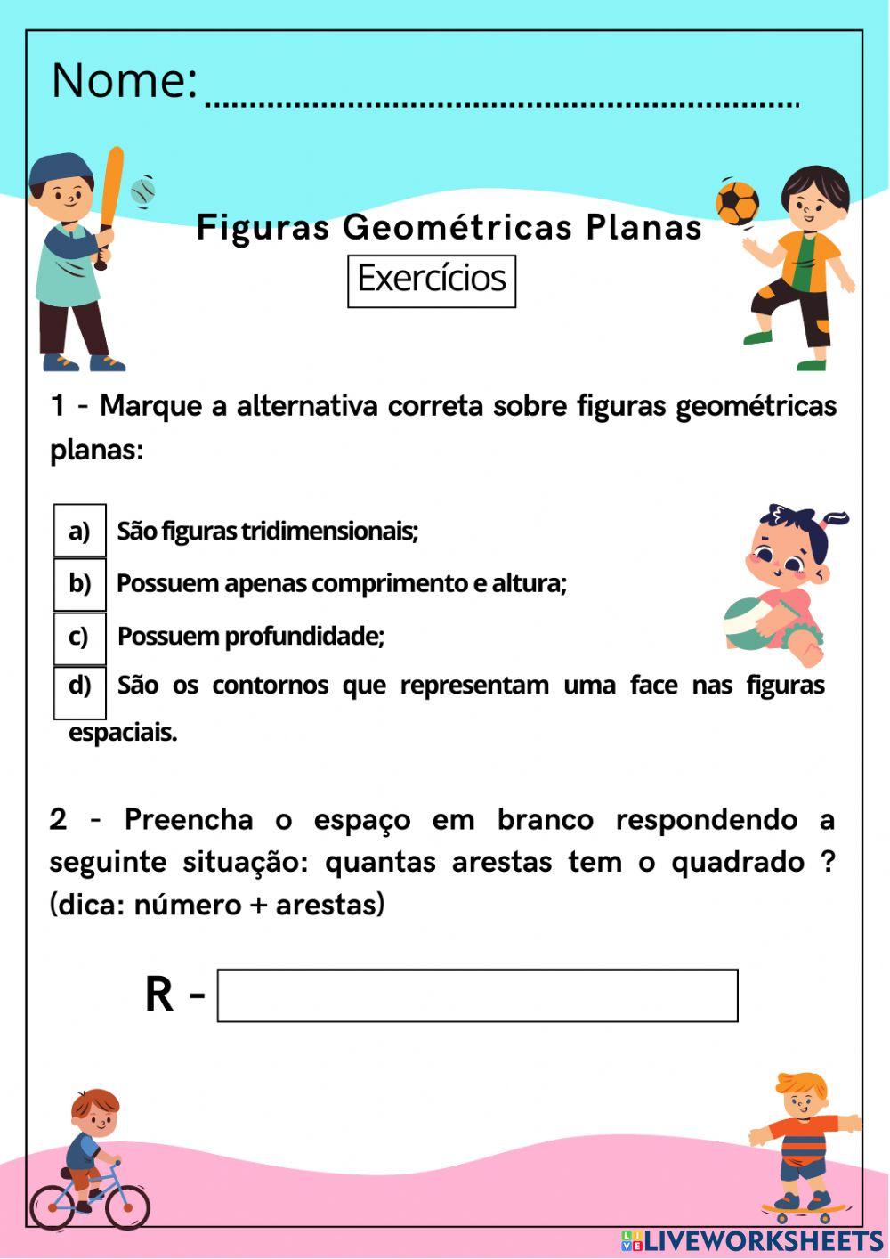 Figuras geométricas planas: reconhecimento