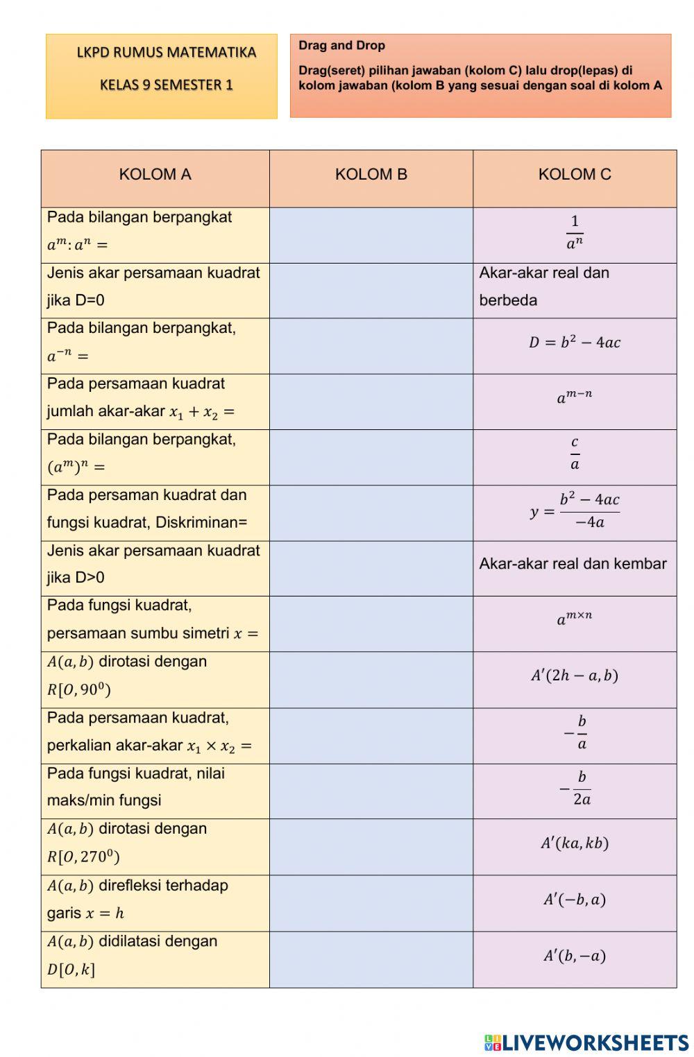 Matematika 9 Semester 1