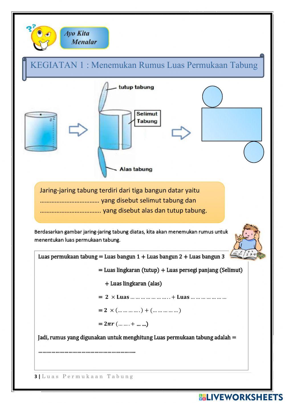 Luas Pemukaan Tabung