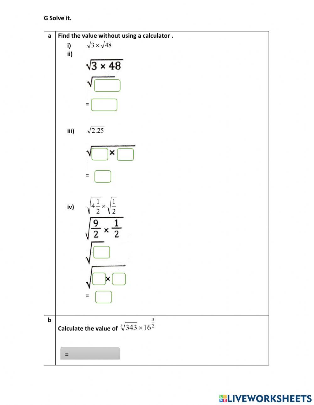 Chapter 3: Squares, Square Roots, Cube, Cube Roots