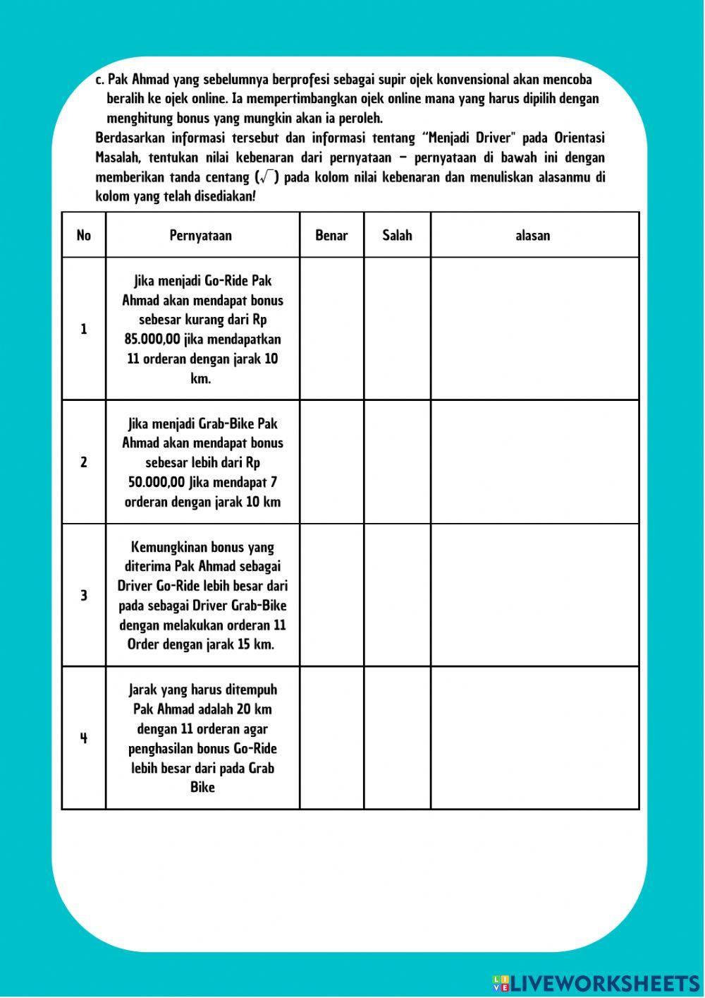 Pertidaksamaan Linier Satu Variabel