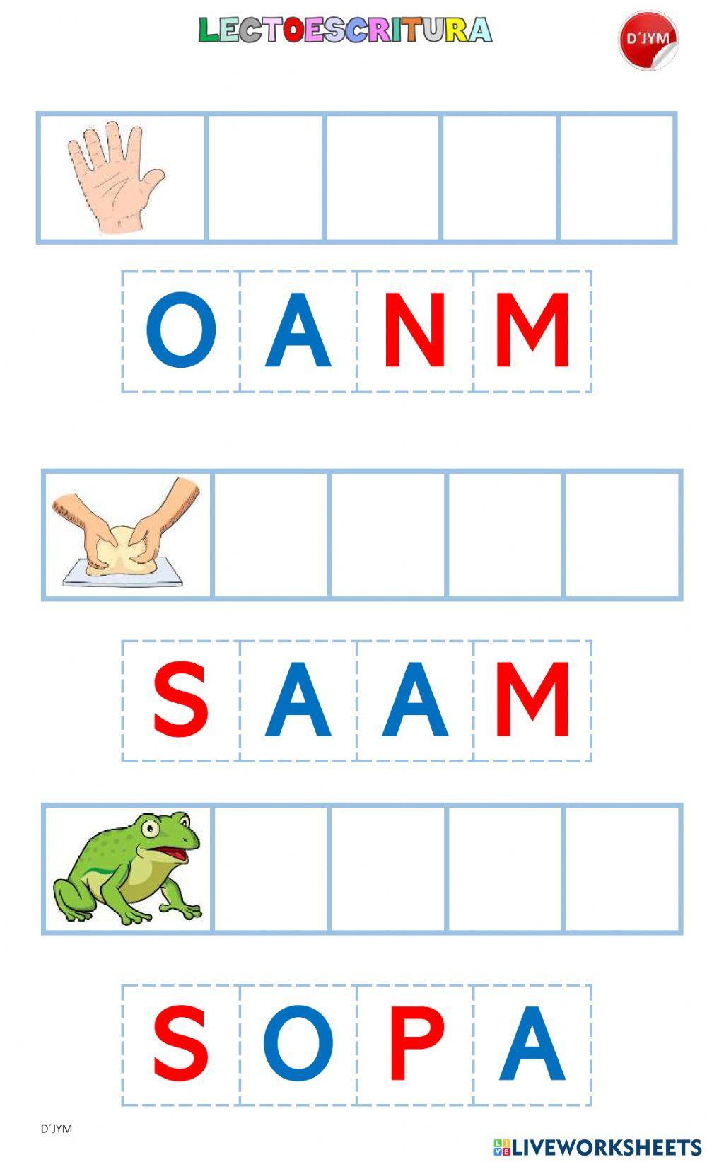 Palabras de dos sílabas