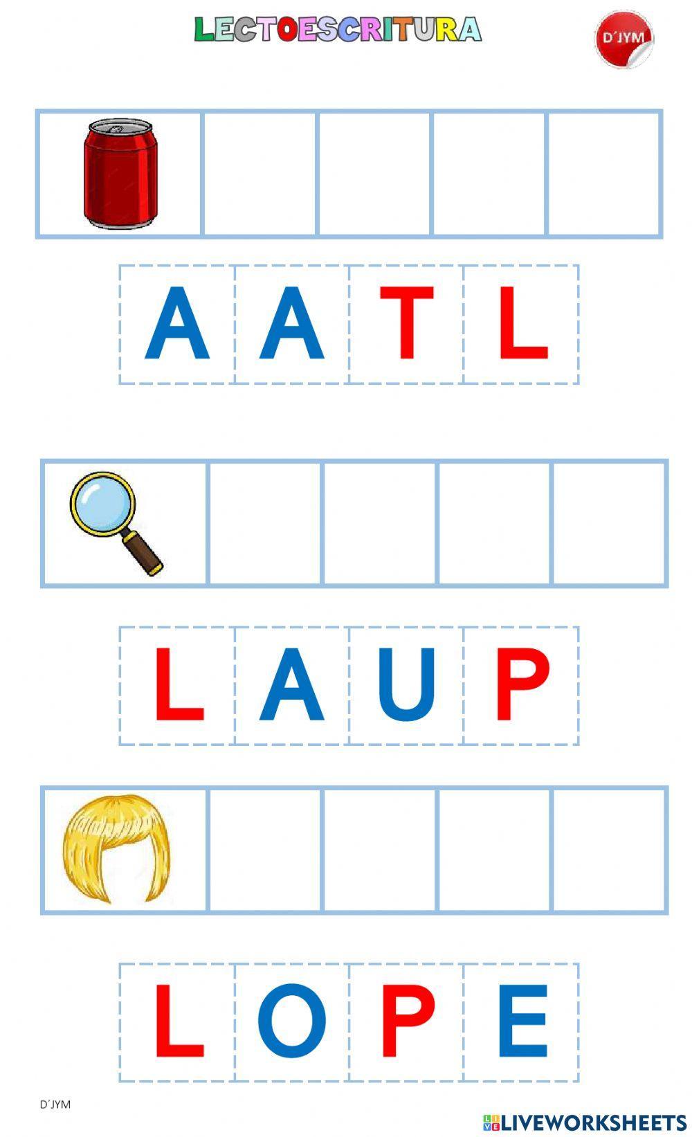 Palabras de dos sílabas