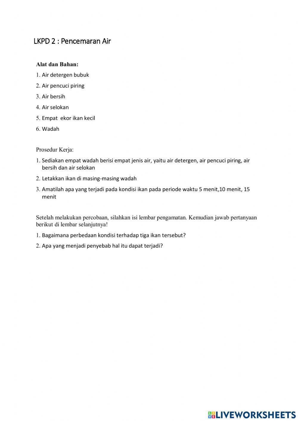 Pencemaran lingkungan