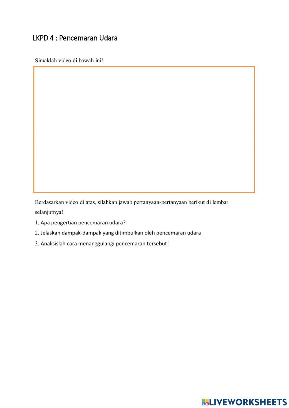 Pencemaran tanah dan udara