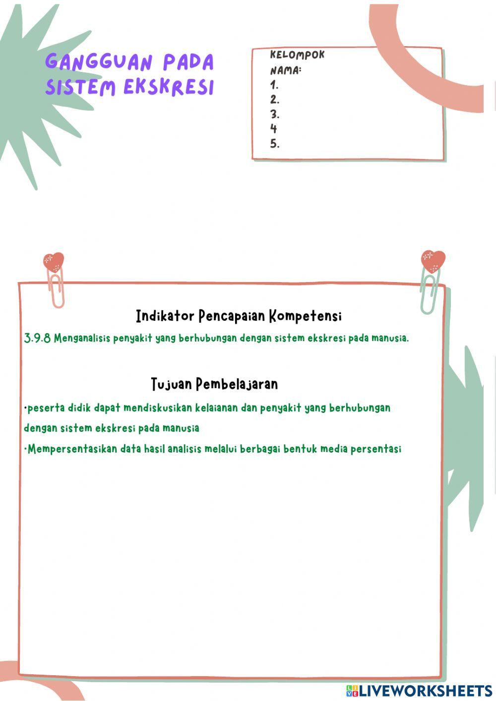 Lkpd gangguan sistem ekskresi