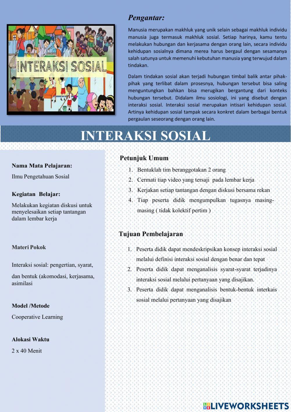 LKPD interaksi sosial