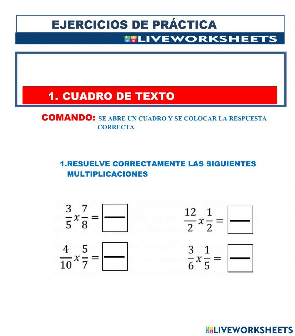 Práctica liveworksheets - diplomado