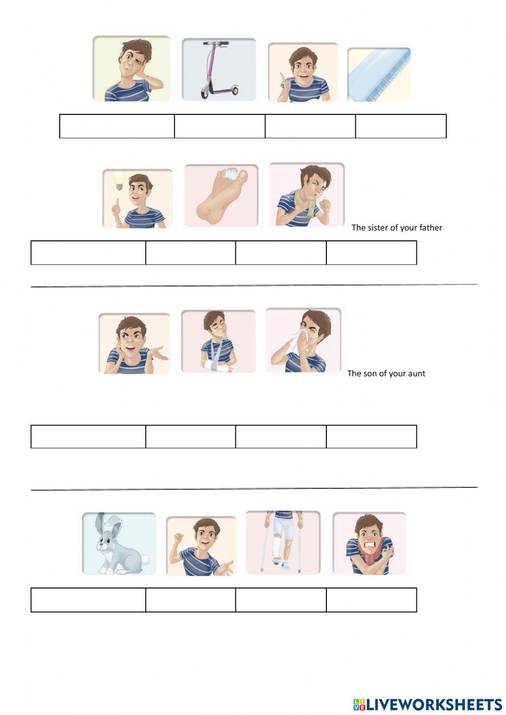 Happy families vocabulary