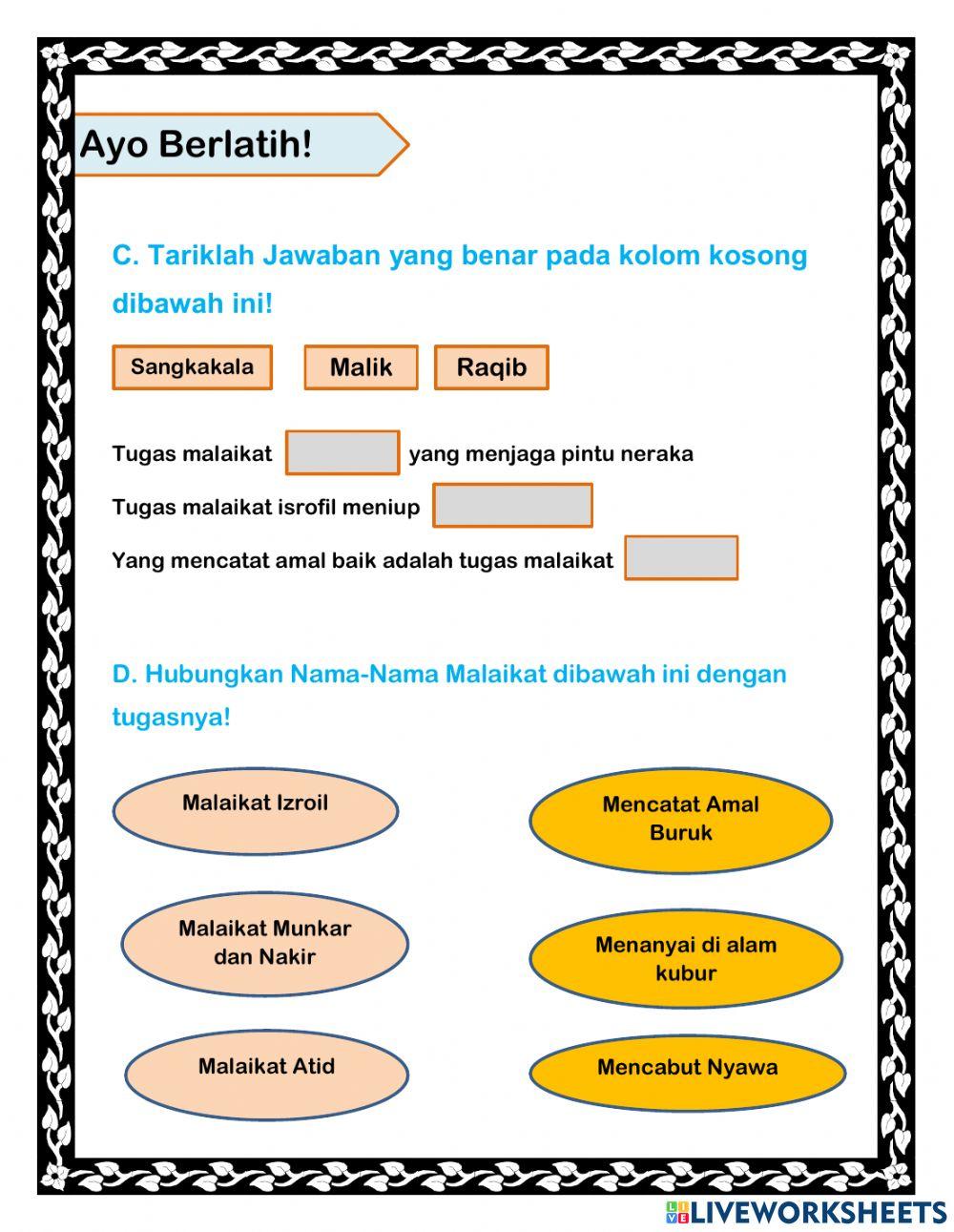 10 Malaikat dan tugasnya