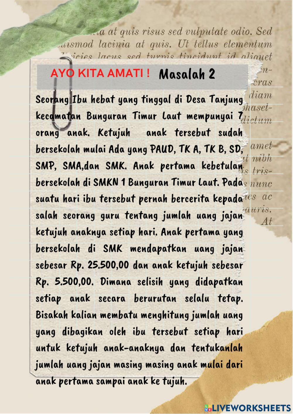 Lkpd barisan dan deret aritmatika