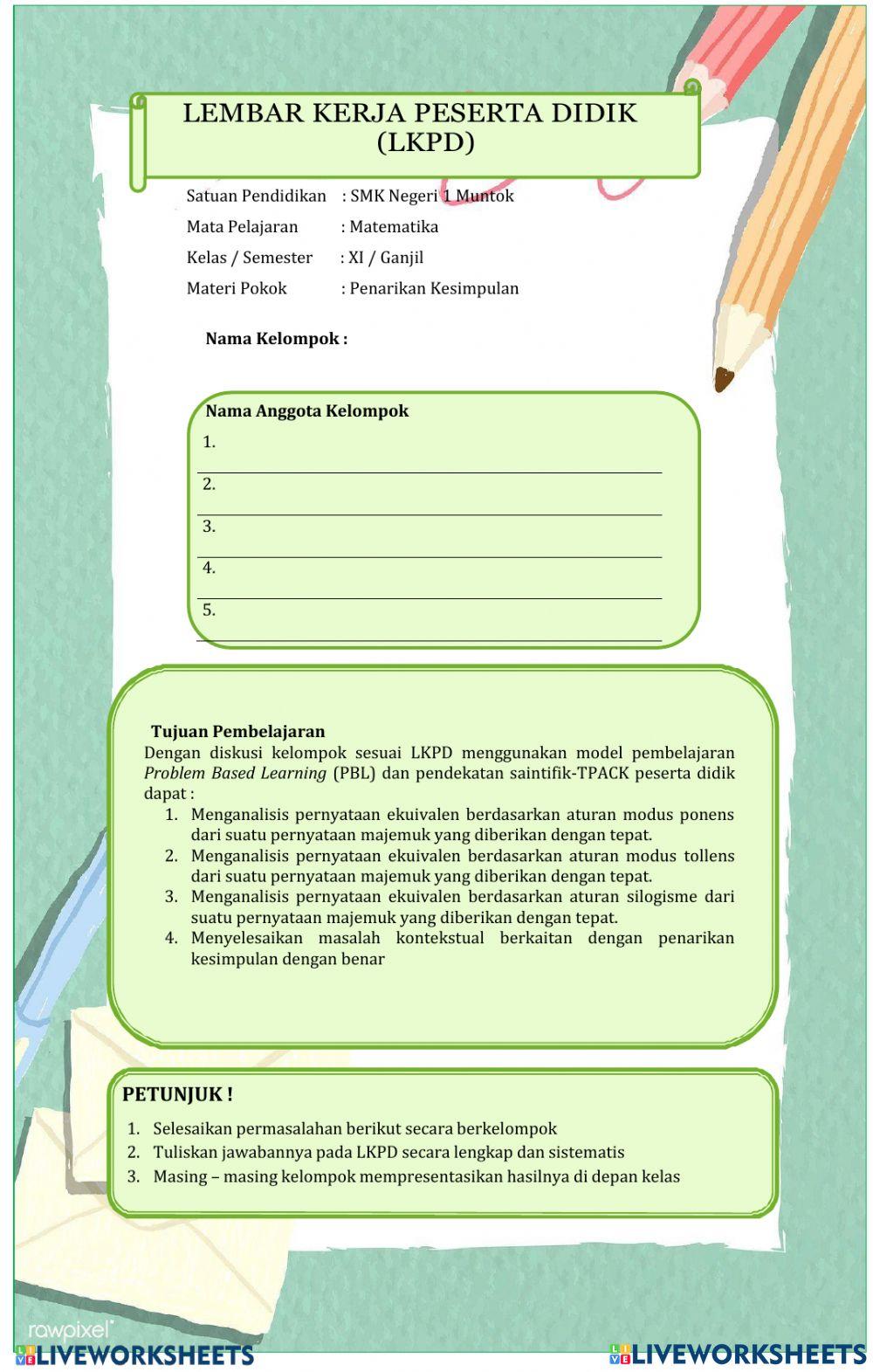 LKPD Penarikan Kesimpulan