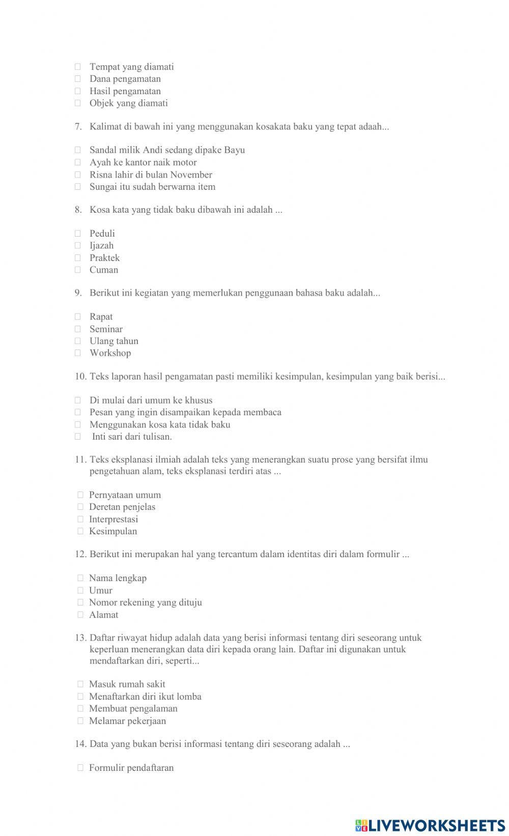 Soal pas B.Indonesia