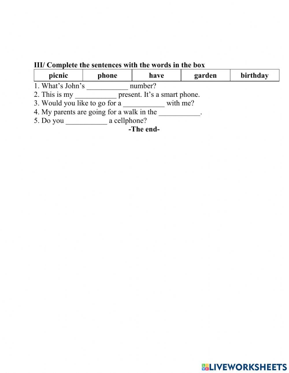 Unit 18: What’s your phone number?