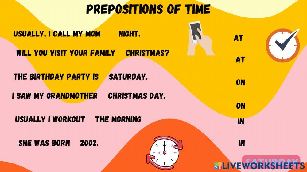 In On And At Worksheet