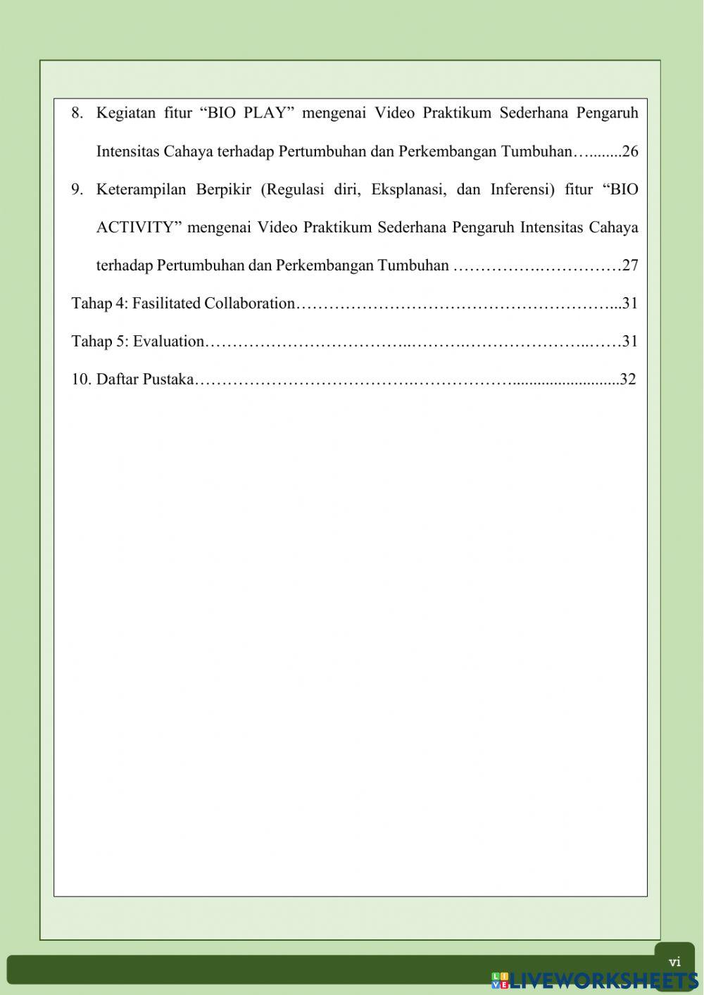 E-lkpd Pertumbuhan dan Perkembangan