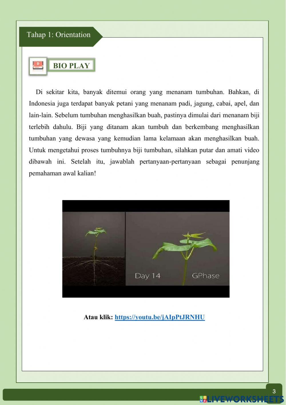 E-lkpd Pertumbuhan dan Perkembangan 1