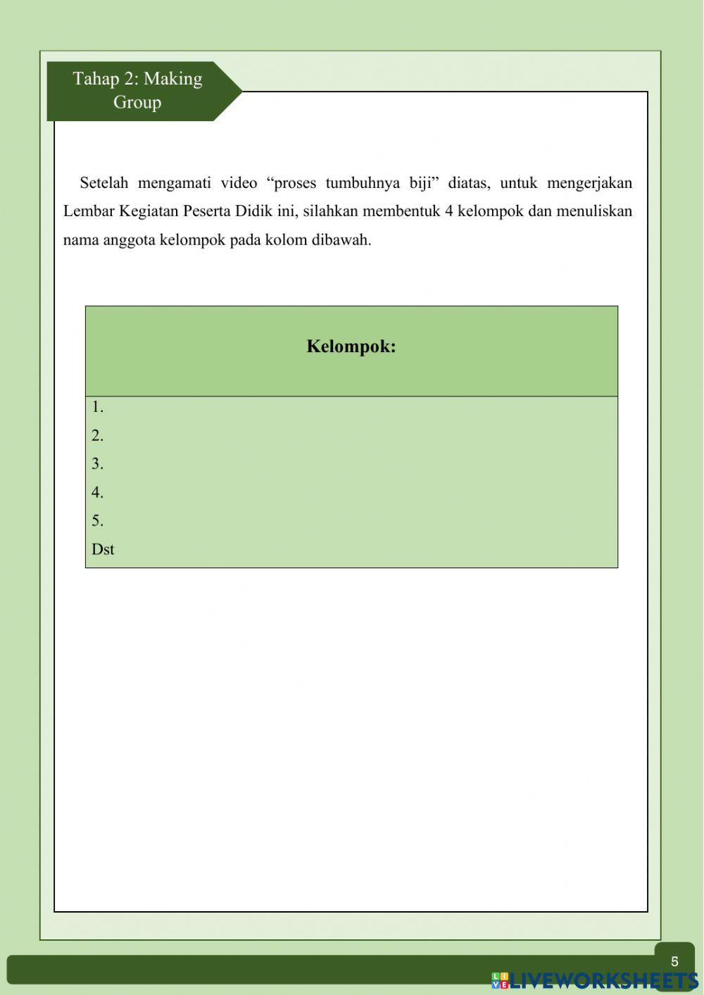 E-lkpd Pertumbuhan dan Perkembangan 1