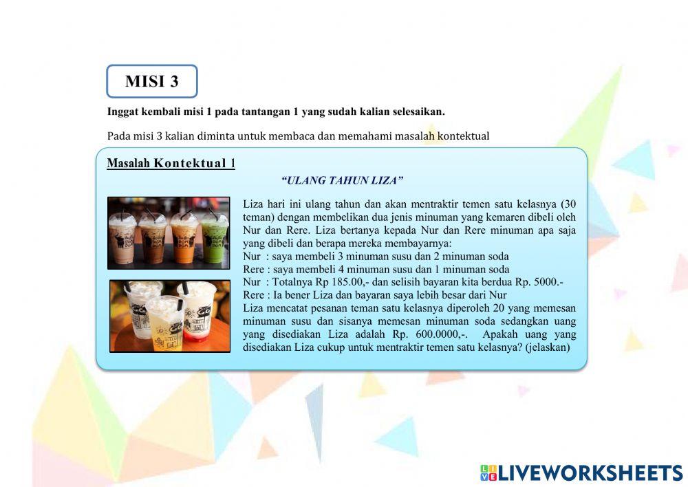 LKPD Gamifikasi Materi SPLDV Kelas 8 Pertemuan 3