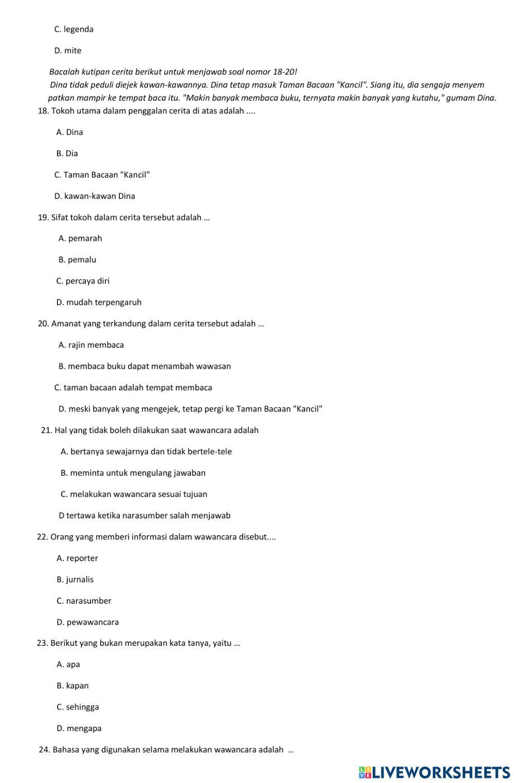 Pat 4 bahasa indonesia nop 2022