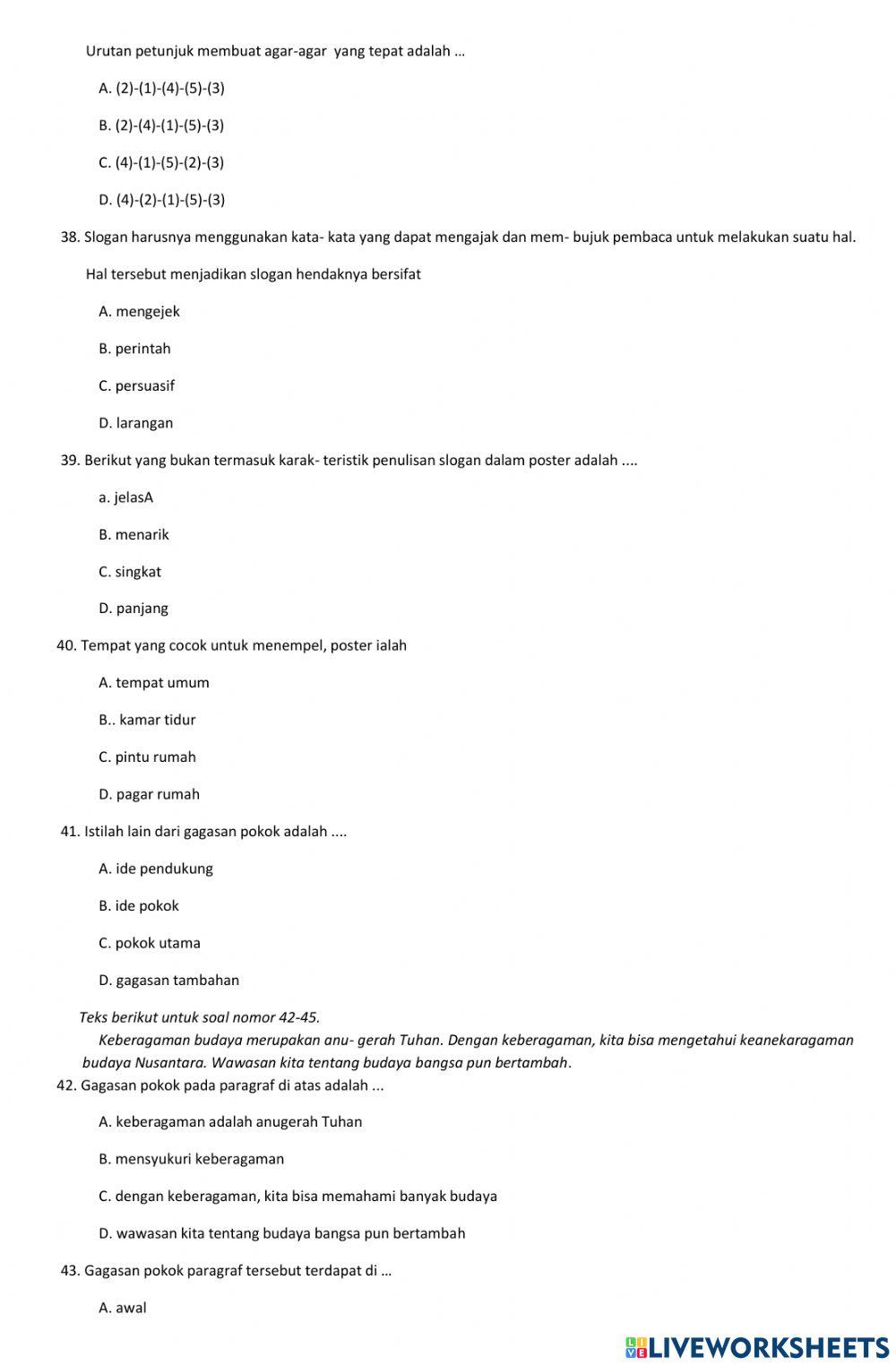 Pat 4 bahasa indonesia nop 2022