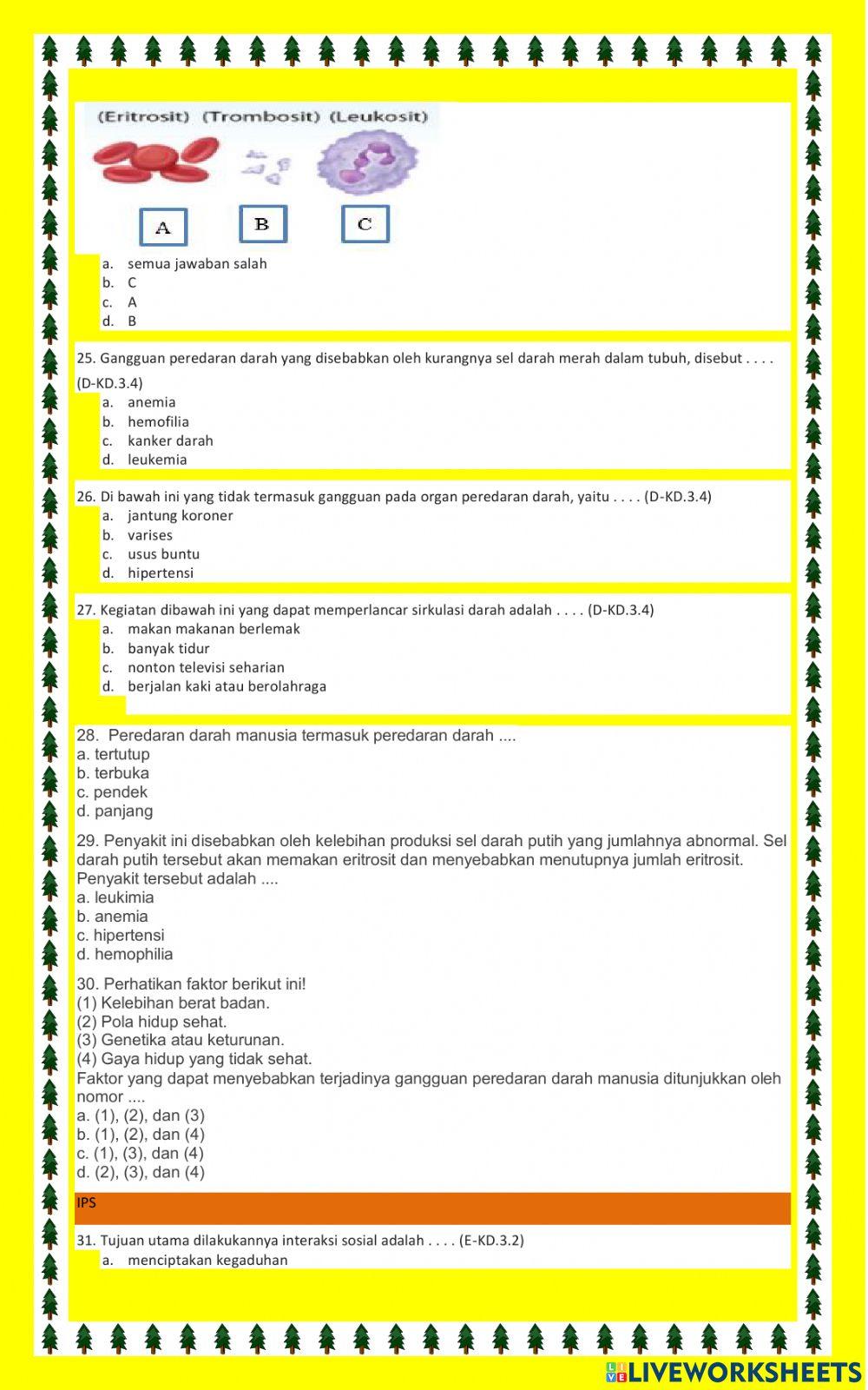 Penilaian akhir semester 1 tema 4