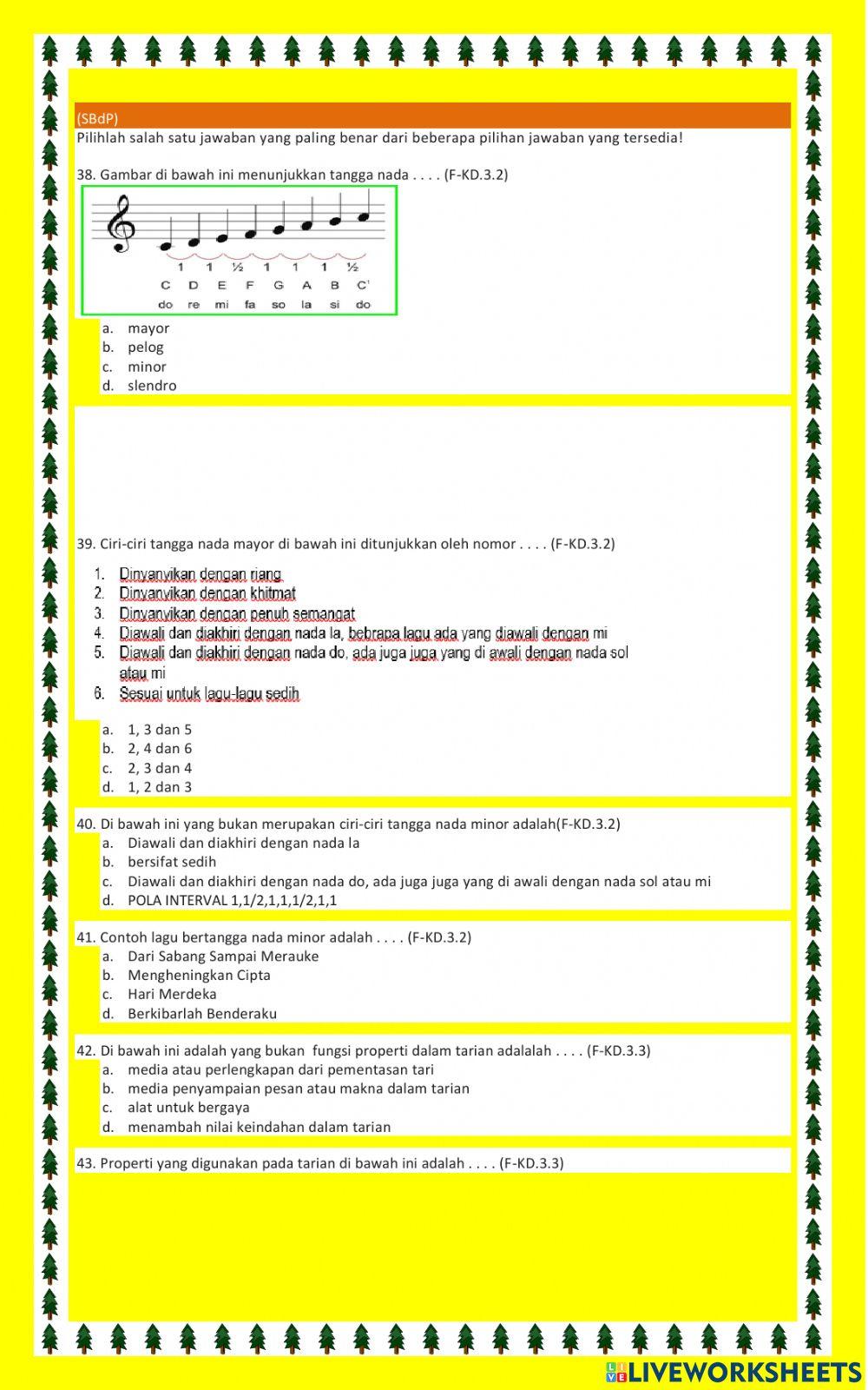 Penilaian akhir semester 1 tema 4