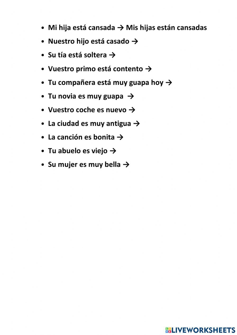 Adjetivos variables - 2