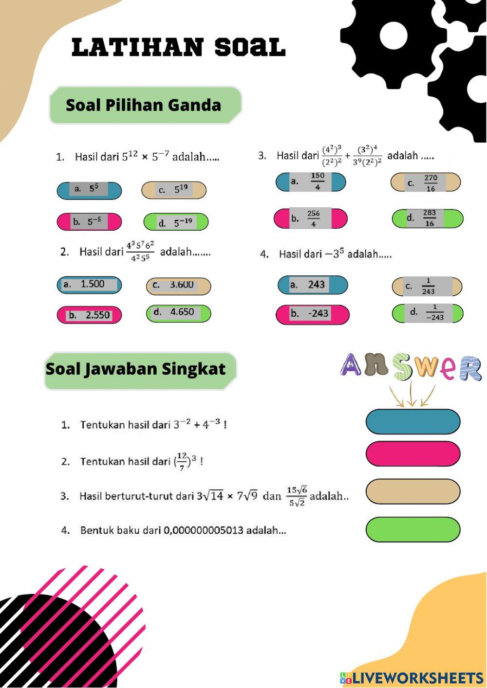 Perpangkatan dan Bentuk Akar (Bagian 2)