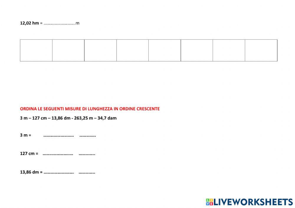 Le misure di lunghezza