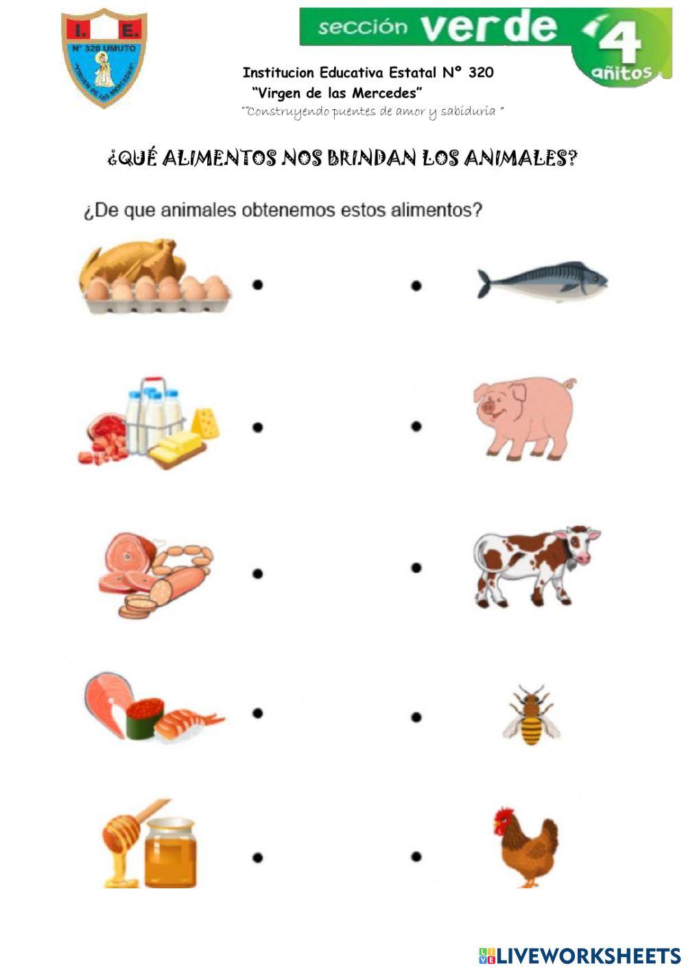 De Donde Provienen Los Alimentos Online Exercise For Live Worksheets de-donde-provienen-los-alimentos-online-exercise-for-live-worksheets