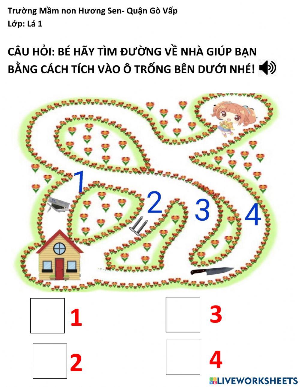 Nhận ra và không chơi đồ vật có thể gây nguy hiểm