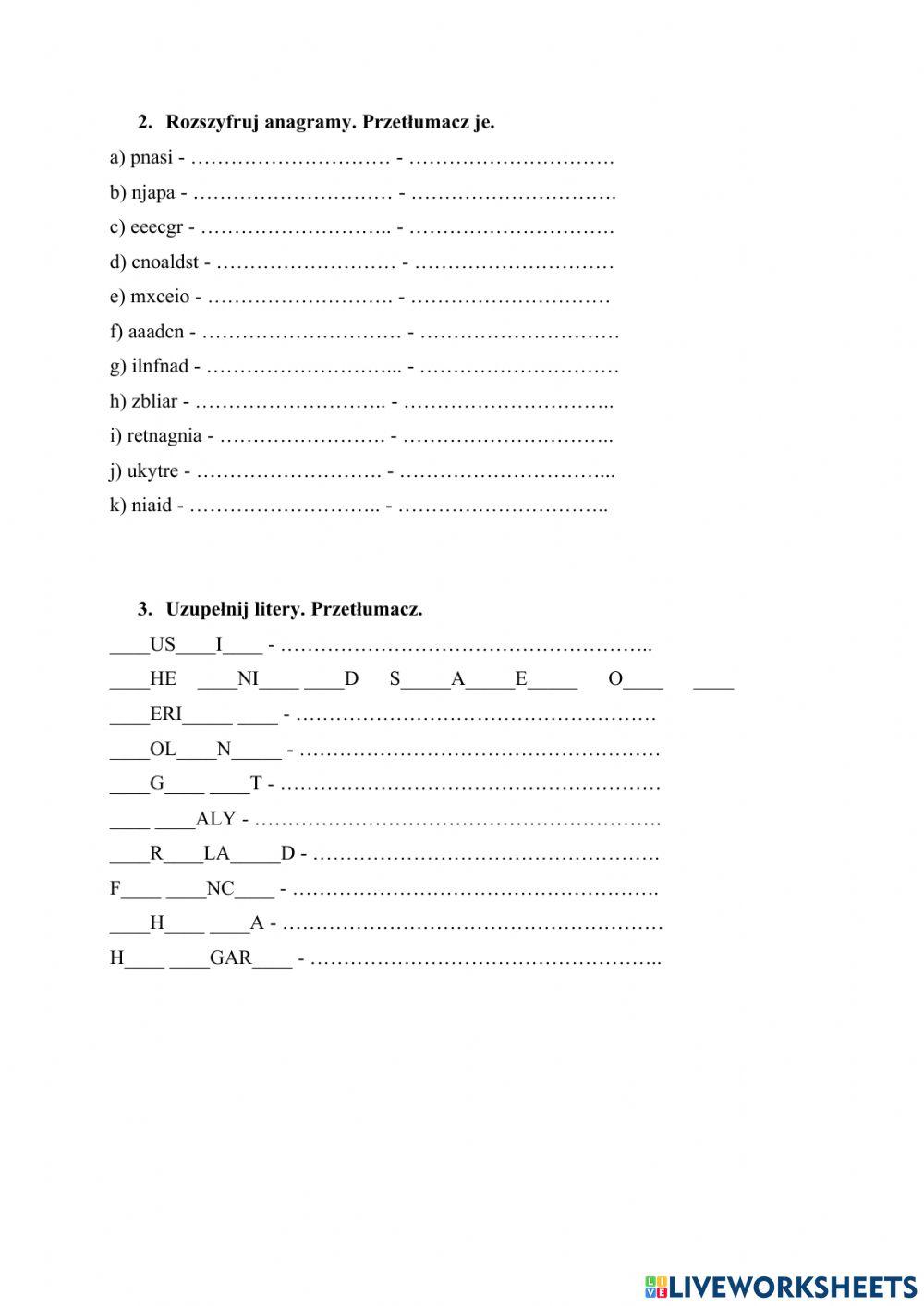 Countries - Enterprise 1 unit 1