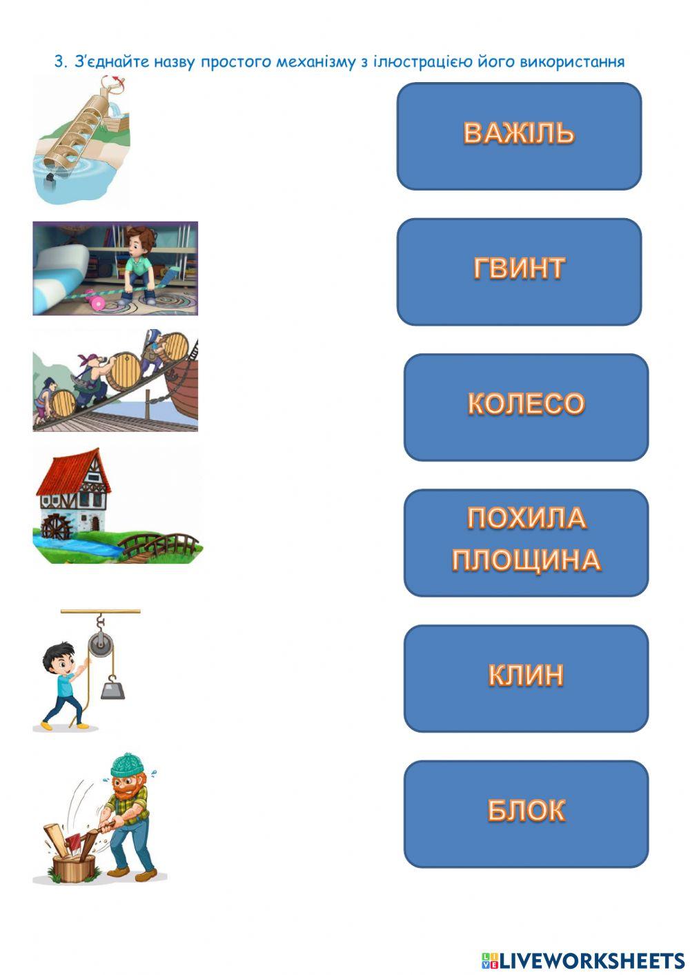 Ознайомлення з простими механізмами