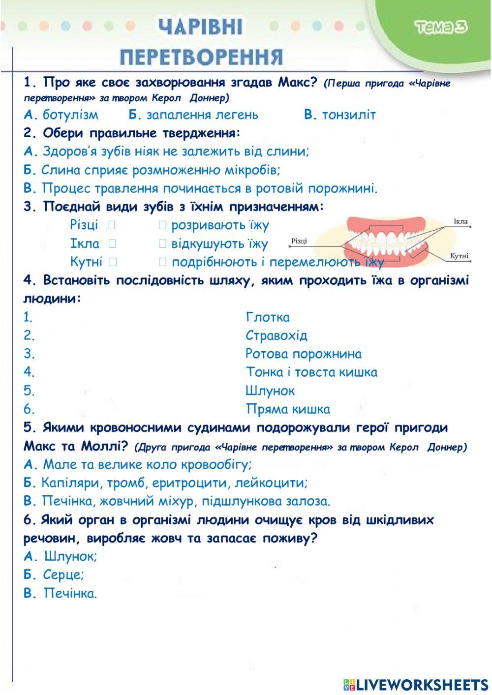 Діагностувальна робота №3 -Чарівні перетворення-