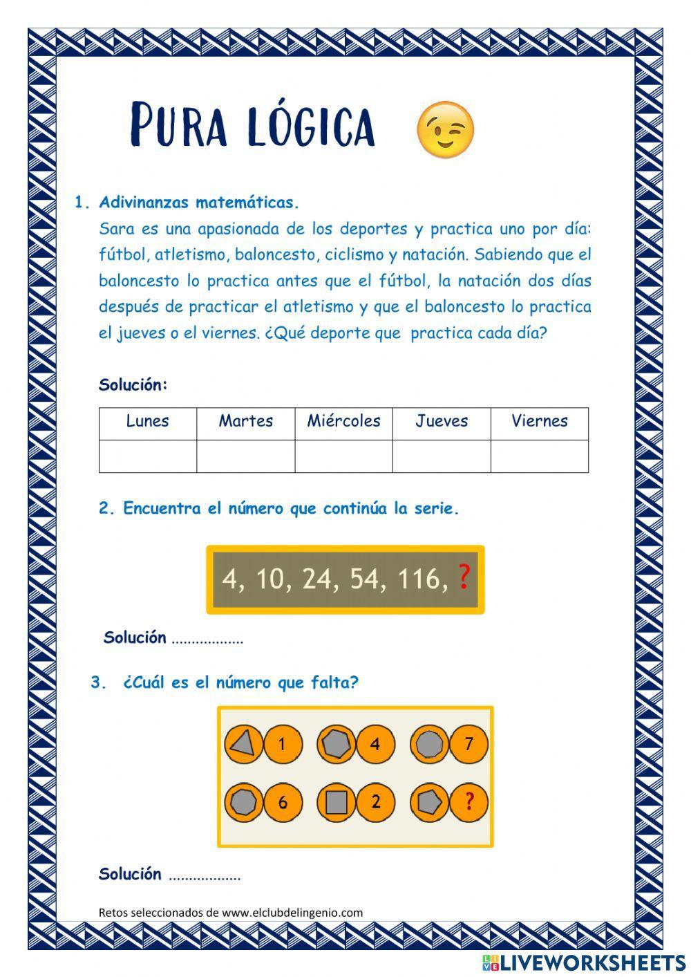 Retos matemáticos Retos matemáticos