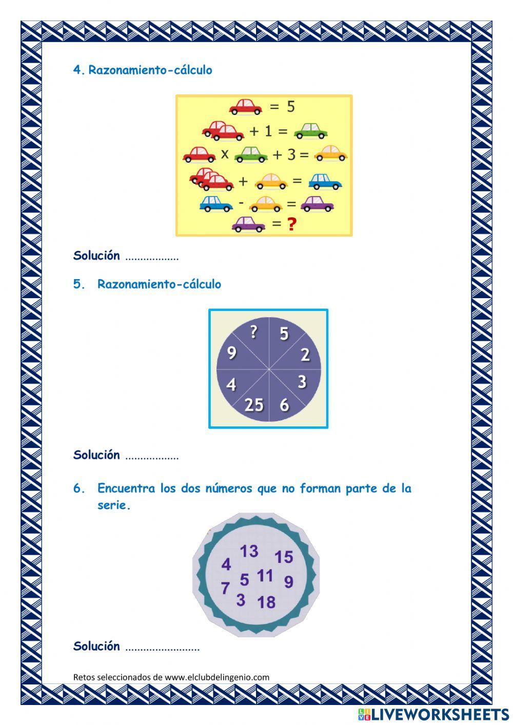 Retos matemáticos Retos matemáticos