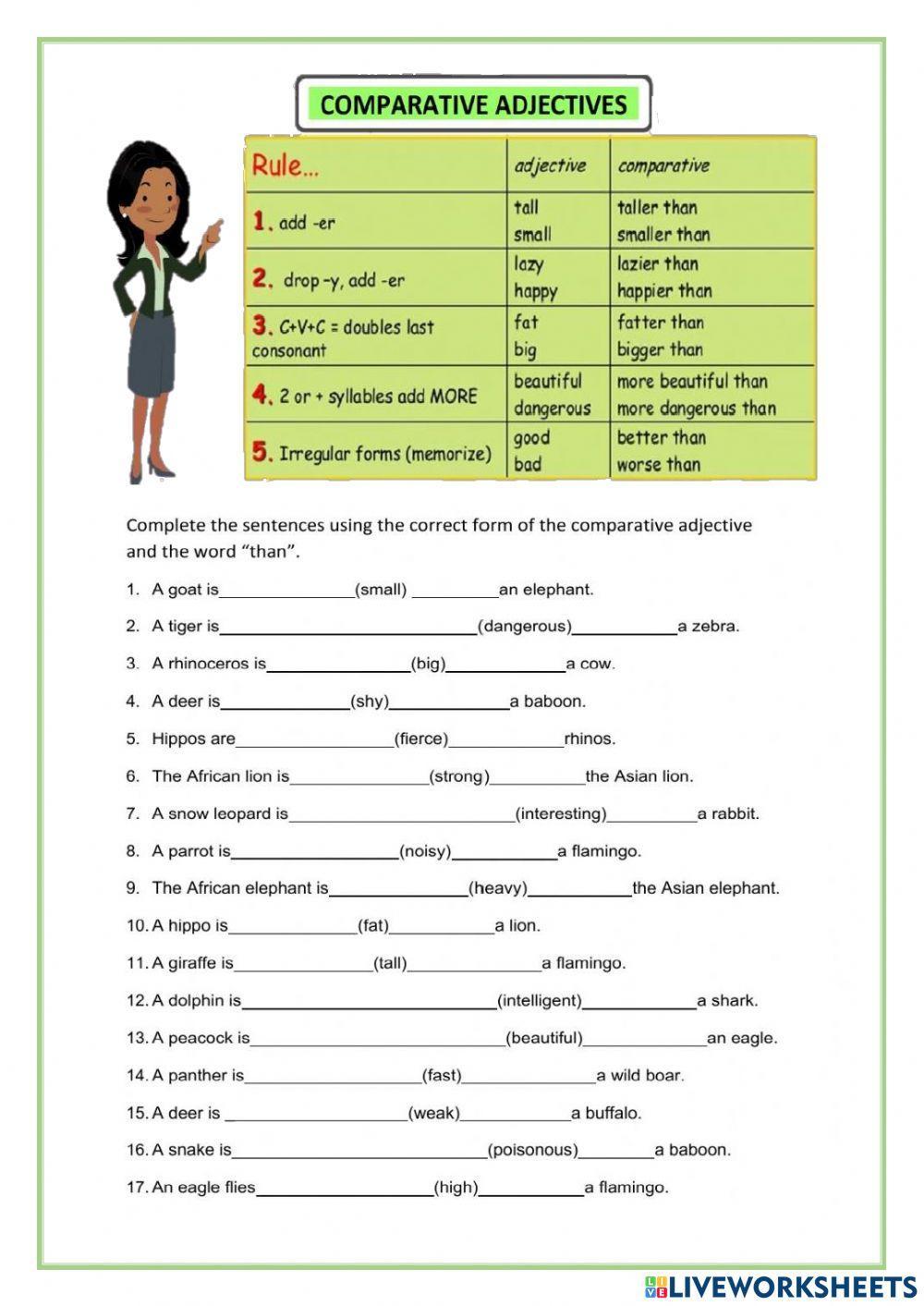 Comparative adjetives