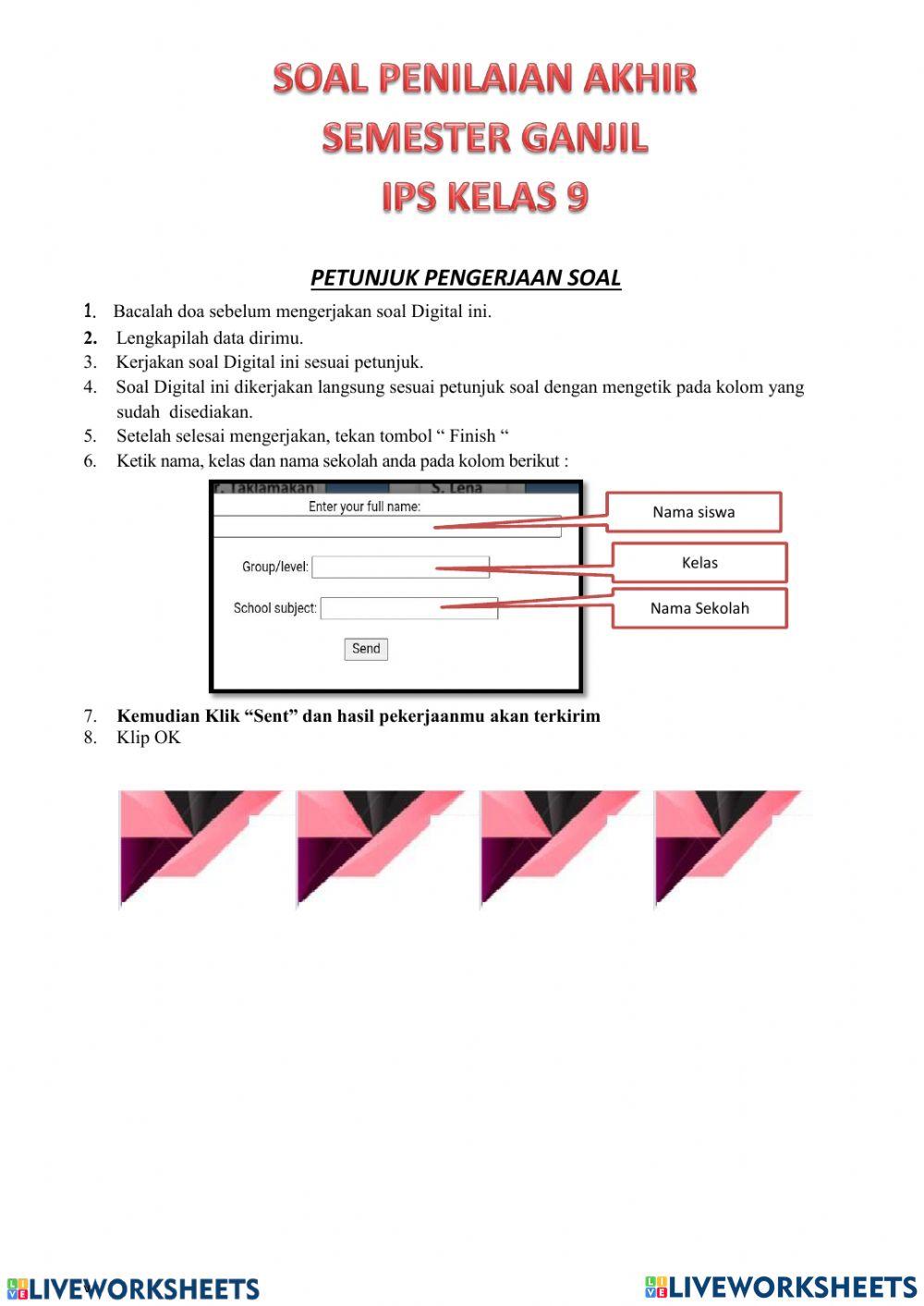 SOAL PAS IPS 9 -GANJIL MR