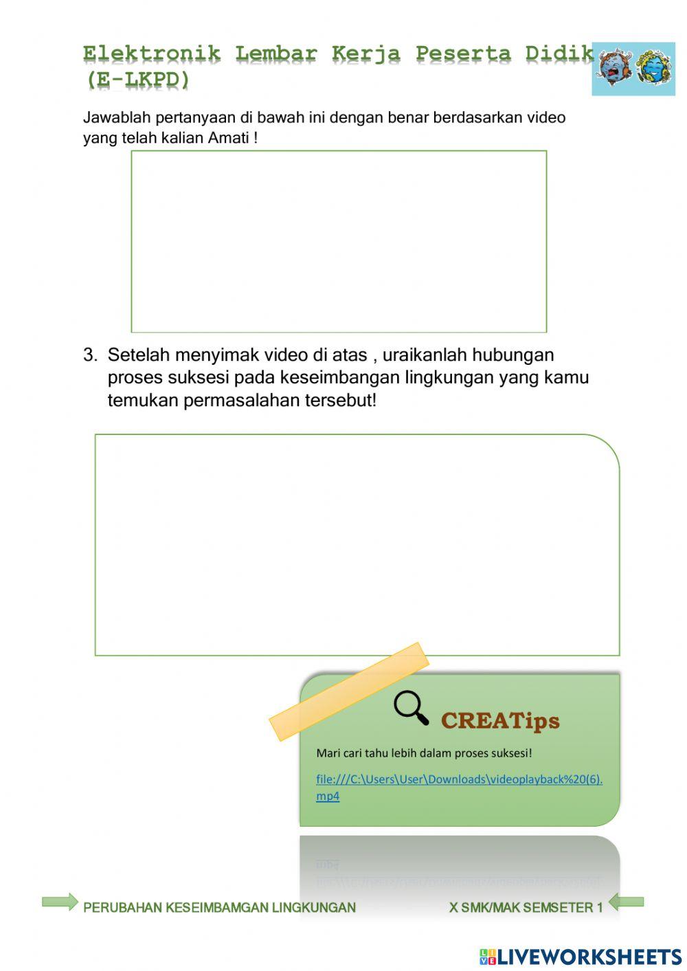 E-lkpd keseimbangan lingkungan