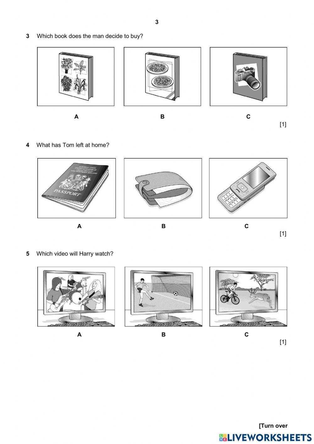 ENGLISH AS A SECOND LANGUAGE- Paper 3 Listening Specimen