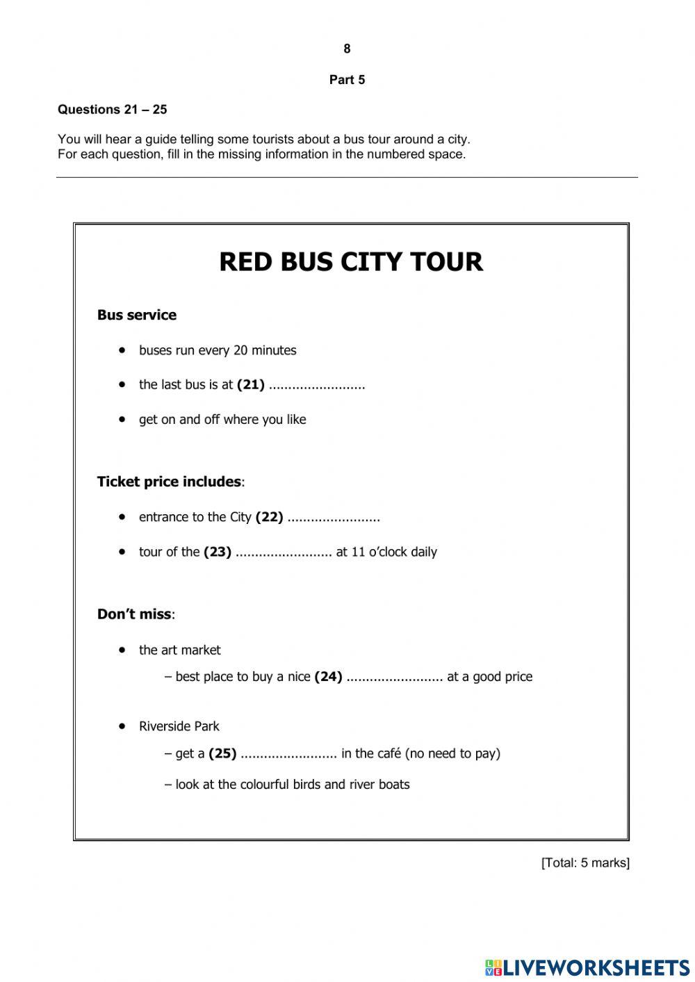 ENGLISH AS A SECOND LANGUAGE- Paper 3 Listening Specimen