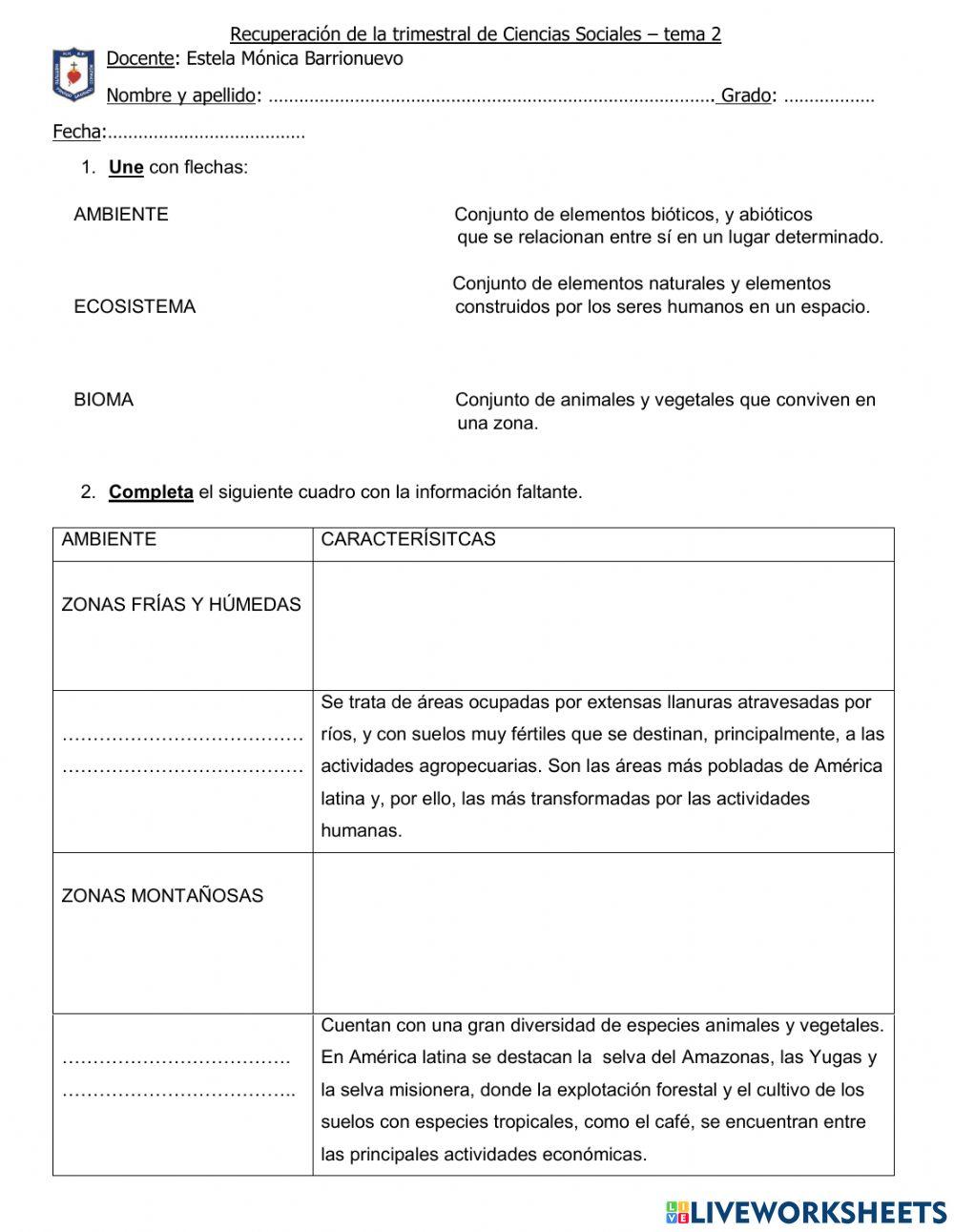 Ambientes americanos