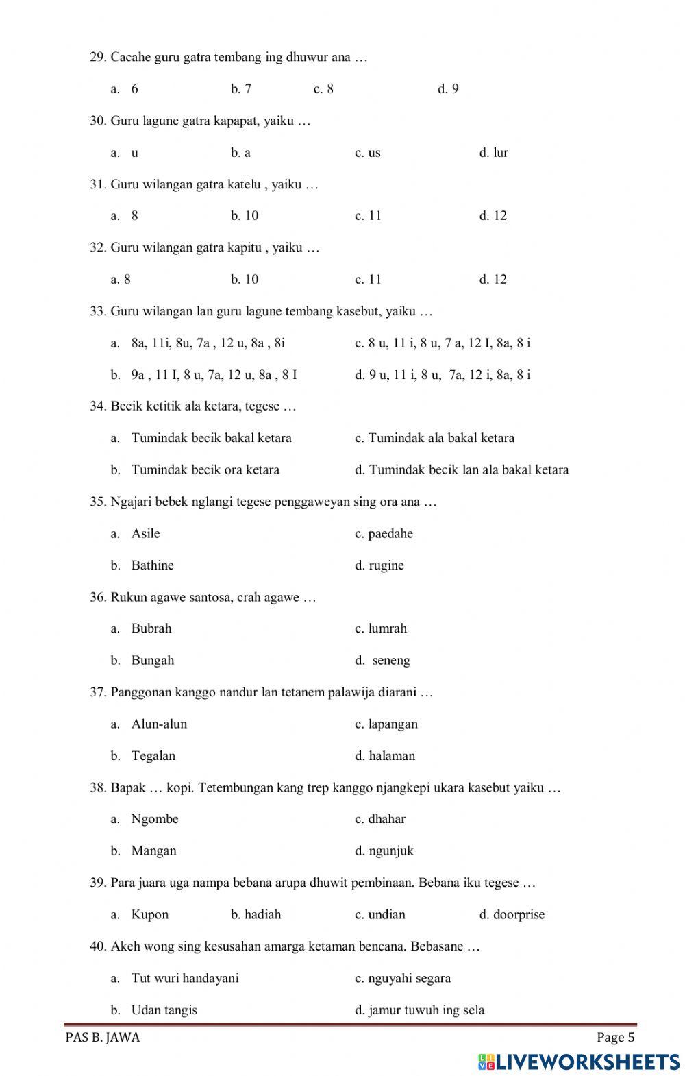 Pas ganjil bahasa jawa kelas 6 tp.2022-2023