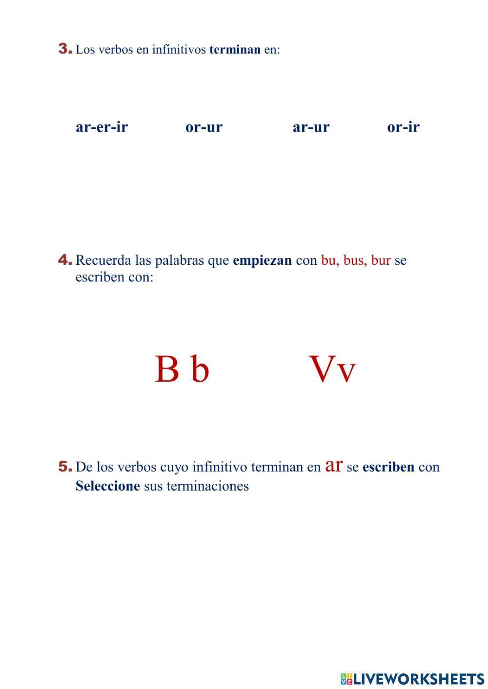 Carta, verbo y uso de Bb