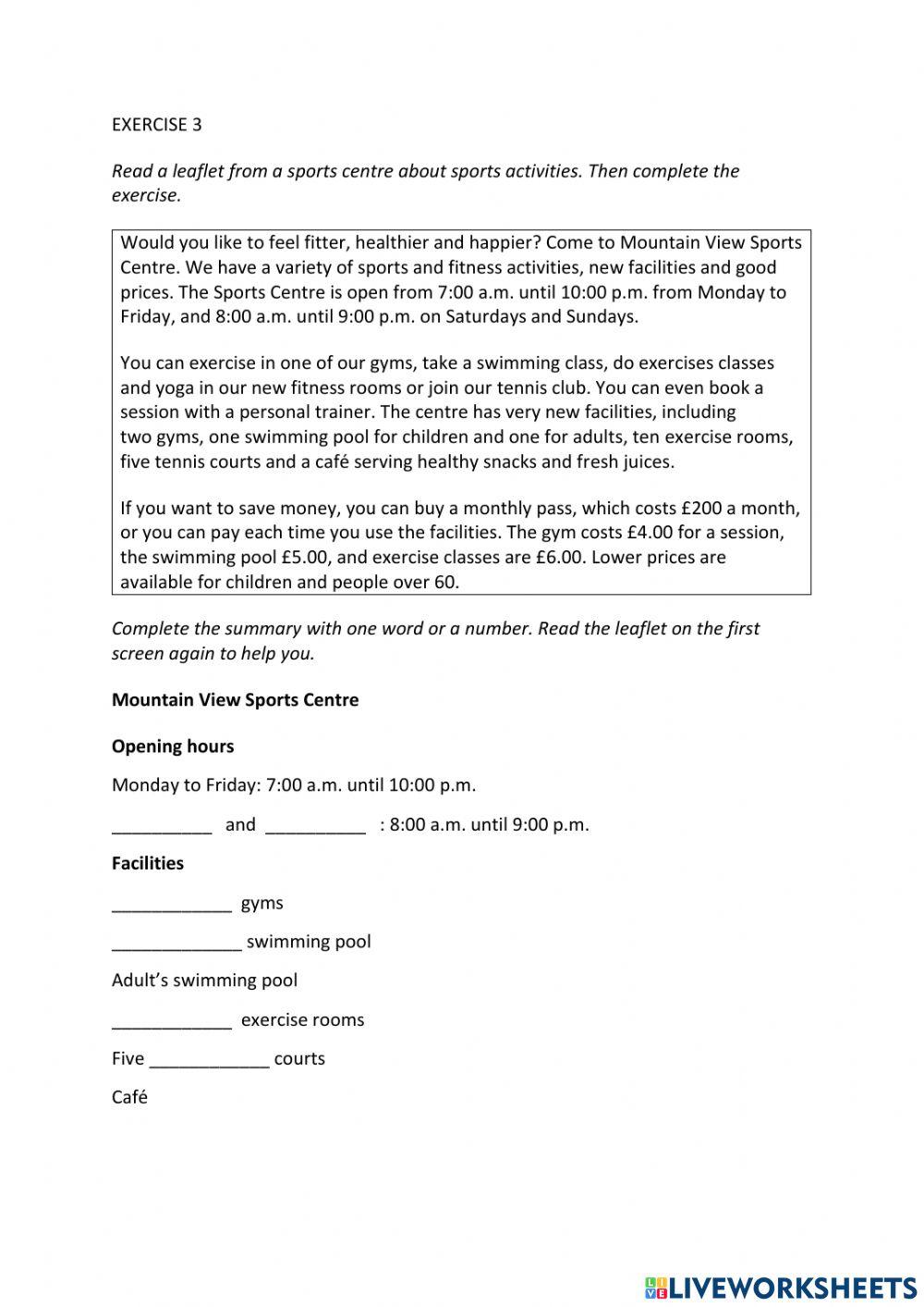 IE0, Unit 8, Reading and Writing, Exercise 3