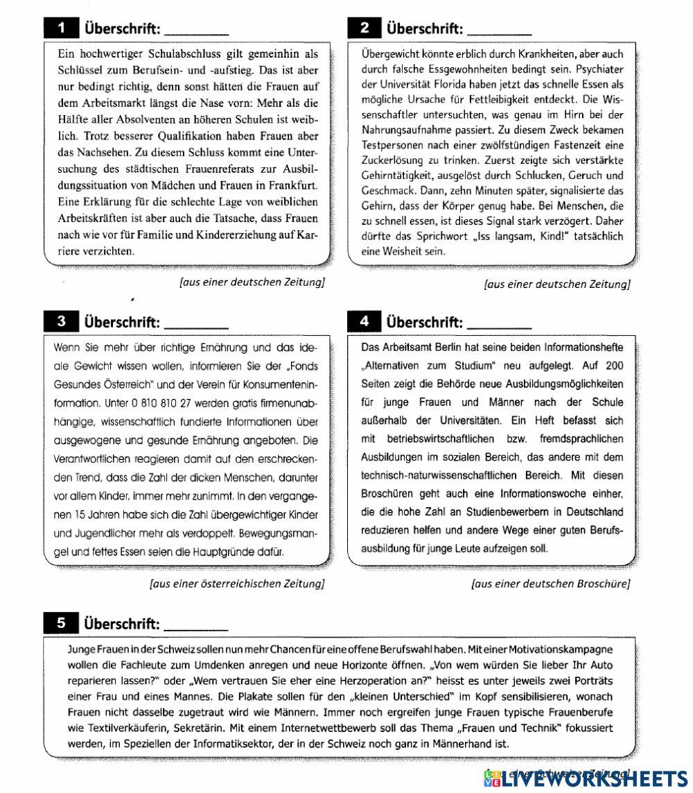 Lesentest | Free Interactive Worksheets | 2227112