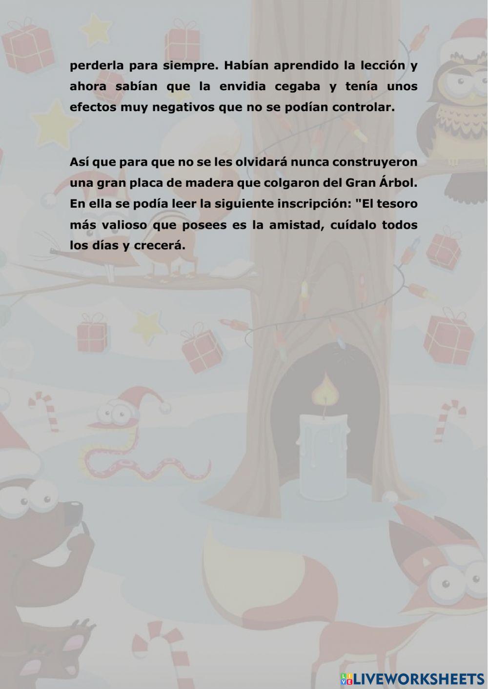 Una Navidad en el Bosque - Lectura Comprensiva