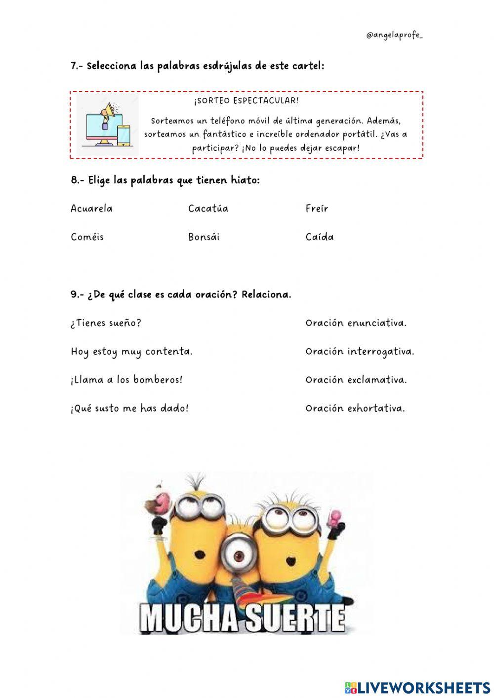 Unidades 3 y 4 lengua castellana y literatura