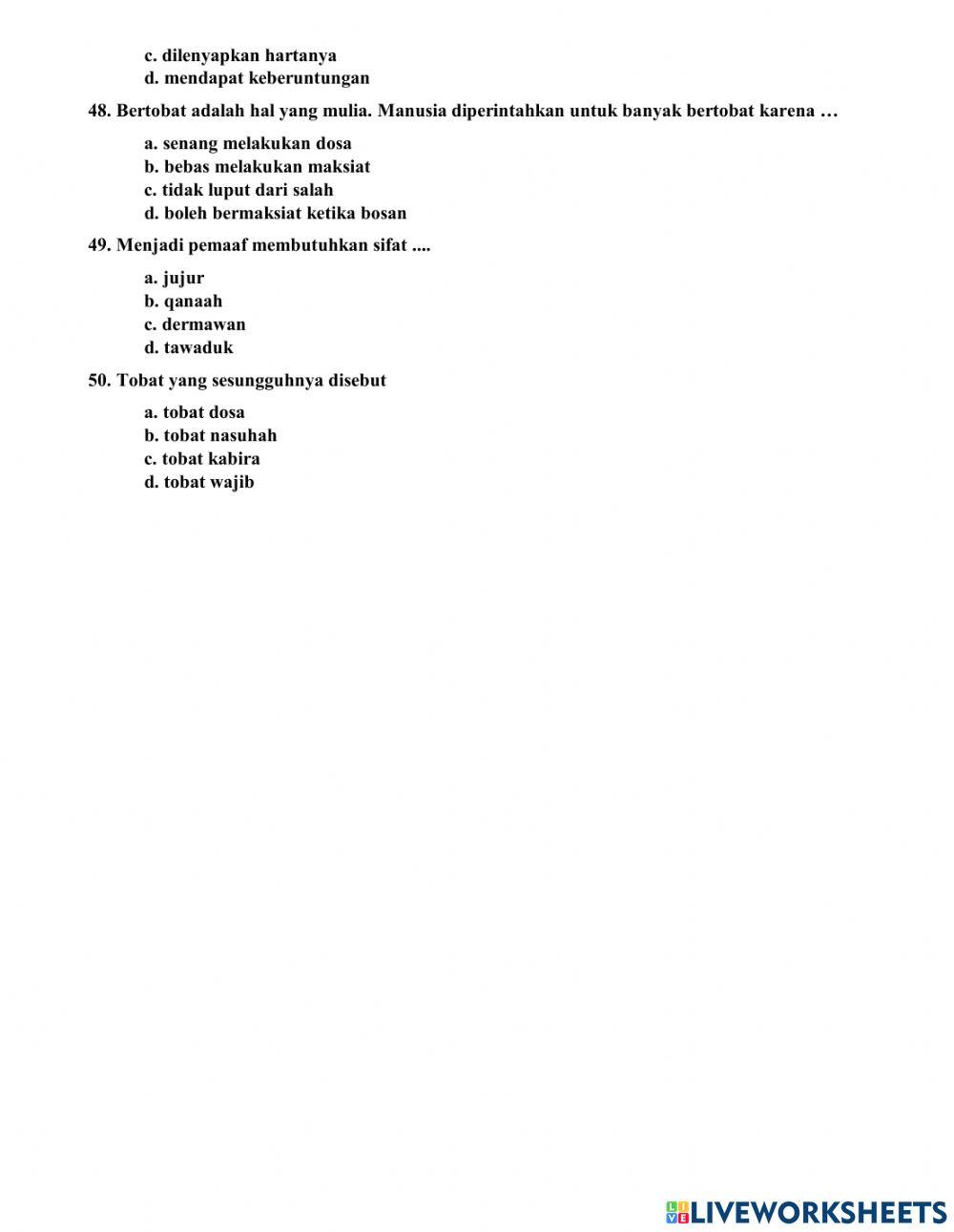 Pat 6 akidah nopember 2022